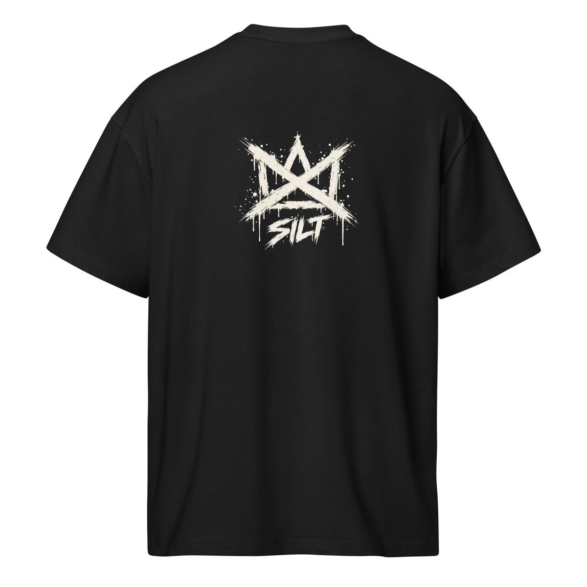 Casket Race Clothing No Kings Crossed Crown Tee – Front & Back in black — product mockup