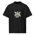 Casket Race Clothing No Kings Crossed Crown Front Tee in black — product mockup