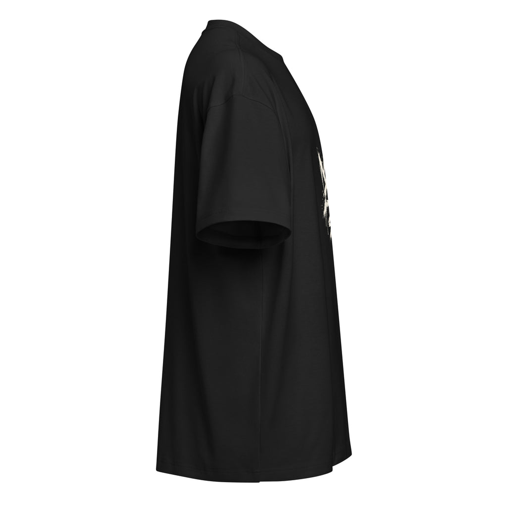 Casket Race Clothing No Kings Crossed Crown Front Tee in black — product mockup