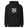Casket Race Clothing No Kings Crossed Crown Hoodie – Large Front in black — product mockup