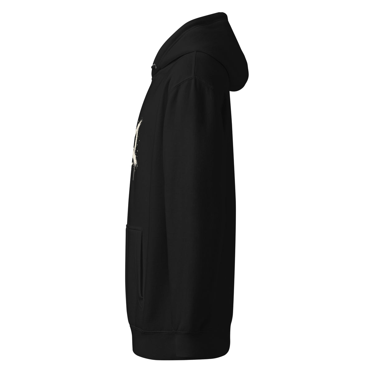 Casket Race Clothing No Kings Crossed Crown Hoodie – Large Front in black — product mockup