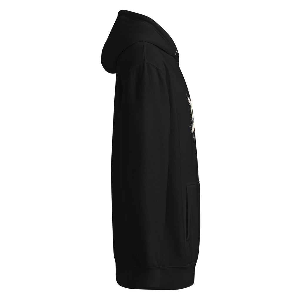 Casket Race Clothing No Kings Crossed Crown Hoodie – Large Front in black — product mockup