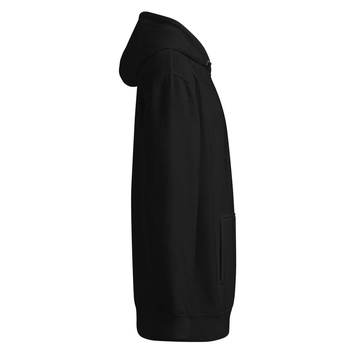 Casket Race Clothing No Kings Crossed Crown Hoodie – Back & Sleeve in black — product mockup